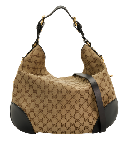 Patti Stud Hobo, &pound;550, Handbags, Beige, Canvas/Leather, Front view